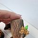 Order Garden miniature Stump with mushrooms (dollhouse decoration). magic stick. Livemaster. . Decoration for flower pots Фото №3