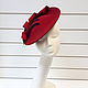 Evening Catherine bonnet with spiral. Color dark red/bordeaux. Hats1. Exclusive HATS. LANA ANISIMOVA.. My Livemaster. Фото №5