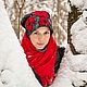 Шапка валяная, шапка бини из шерсти, шапка с рожками Зимние цветы. Шапки. Светлана Мельникова. Ярмарка Мастеров.  Фото №4