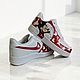 Кроссовки белые Nike Air Force унисекс, кастом, ручная роспись, маус. Кроссовки. O-Go-Art.Кастомизация одежды и обуви. Ярмарка Мастеров.  Фото №7