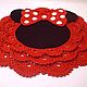 Baby Mat knitted Minnie mouse from cord for girl. Carpets. knitted handmade rugs (kovrik-makrame). Online shopping on My Livemaster.  Фото №2