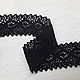 Кружево хлопковое черное плетеное. Шир. 6 см, Кружево, Зеленоград,  Фото №1