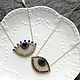 Gold-plated chain with pendant ' all-Seeing Eye'. Third eye, Pendant, Novosibirsk,  Фото №1