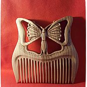 Сувениры и подарки handmade. Livemaster - original item Wooden Butterfly Comb. Handmade.