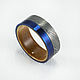 Ring made of damask steel titanium and Karelian birch. Rings. asgdesign. Online shopping on My Livemaster.  Фото №2