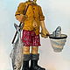 Fisherman-a decorative figure made of wood, Gifts for hunters and fishers, Voronezh,  Фото №1