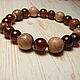 Bracelet with garnet and wooden beads. Bead bracelet. Beautiful gifts for the good people (Alura-lights). Online shopping on My Livemaster.  Фото №2