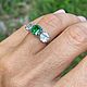 Заказать 17. Кольцо с Цаворитом 1.65ct .Данбуриты 1.80 ct. Елена. Ярмарка Мастеров. . Кольца Фото №3