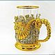 Gift cup holder 'Happy horseshoe' z11023. Single Tea Sets. Zlatiks2. Интернет-магазин Ярмарка Мастеров.  Фото №2