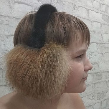 Аксессуары ручной работы. Ярмарка Мастеров - ручная работа Наушники из меха лисы. Handmade.