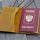 Обложка на паспорт из кожи «Дева». Обложка на паспорт. Изделия из кожи Северный Ветер. Ярмарка Мастеров.  Фото №6