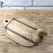Посуда handmade. Livemaster - original item Solid elm chopping Board for serving Duck dishes. Handmade.