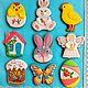 Gingerbread cookies for Easter piece in stock. Cakes - toppers. Gingerbread Cookies Set. sweets for joy (galinadenisenko). My Livemaster. Фото №4
