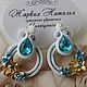 Заказать Белые серьги -кольца. luxurysoutache. Ярмарка Мастеров. . Серьги классические Фото №3