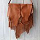 Bag with fringe in the style of ethno-boho, red. Classic Bag. Joanna Stoyanova bags. Online shopping on My Livemaster.  Фото №2