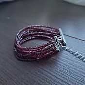 Украшения handmade. Livemaster - original item A multi-row bracelet made of small garnets.. Handmade.