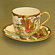 Заказать Винтаж: Кофейная пара NORITAKE. 1930-е. Япония. Сацума. Фарфоровая сказка. Ярмарка Мастеров. . Кухонная утварь винтажная Фото №3