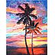 Картина маслом Тропики! пальмы на закате, морской пейзаж, Картины, Белая Калитва,  Фото №1