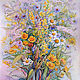 Картина акварелью Полевые цветы  35х50 см, Картины, Калтан,  Фото №1