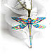 Transparent pendant 'Dragonfly' Jewelry resin, Pendants, Engels,  Фото №1