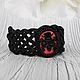 Leather bracelet with cameo Skull in hat background red 18h25. Subculture decorations. CvetlanaCm (avtorbiju). My Livemaster. Фото №4