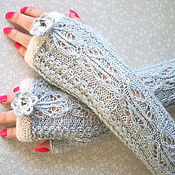 Mittens for lovers of Gray-turquoise your booking