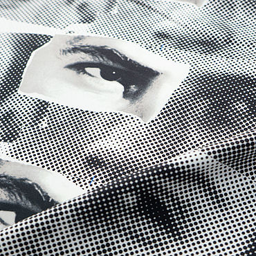 Материалы для творчества ручной работы. Ярмарка Мастеров - ручная работа Итальянские ткани. Хлопок принт с глазами. Handmade.