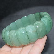 Украшения handmade. Livemaster - original item Bracelet made of natural green aventurine with cut. Handmade.