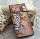 Leather purse 'the lion', Wallets, Yuzhno-Uralsk,  Фото №1