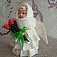  Ангелочек с букетом роз, Интерьерная кукла, Южноуральск,  Фото №1