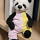 Мишка тедди Панди в комбинезоне. Мишки Тедди. teddy.toy.for.you. Ярмарка Мастеров.  Фото №5