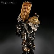 Русский стиль handmade. Livemaster - original item Silver toothpick stand. Handmade.