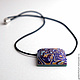 Кулон квадратный Фиолетовые сны. Подвеска. G.F.ArtJewelry. Ярмарка Мастеров.  Фото №5