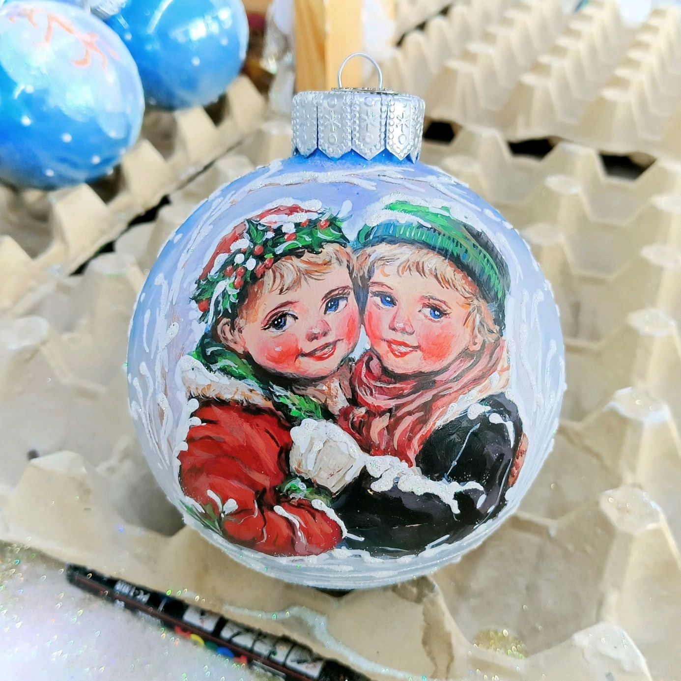 Роспись елочных шаров