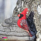 Brooch 'Cardinal', Brooch-clip, Furnaces,  Фото №1