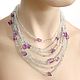 Order Necklace with fluorite and amethysts. Magical Beauty Gems. Livemaster. . Necklace Фото №3