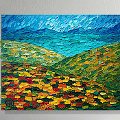 Картины и панно handmade. Livemaster - original item Oil painting poppies painting abstract landscape. Handmade.