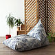  кресло мешок бескаркасное треугольное Velour Tropics Gray. Кресла. Superpuff. Ярмарка Мастеров.  Фото №4