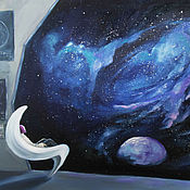 Картины и панно ручной работы. Ярмарка Мастеров - ручная работа Galaxia pintura al óleo 60h80 cm. Handmade.