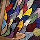 Panel: 'firebird feather' made of knitted leaves. Panels. vyazanaya6tu4ka. My Livemaster. Фото №4