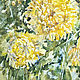 Painting watercolor 'Yellow chrysanthemum'. Painting with flowers. Pictures. Pictures for the soul (RozaSavinova). My Livemaster. Фото №4