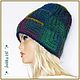 Шапка "AZTECA № 64 (шапка женская,шапка вяаз),  шапка ). Шапки. Ирина(shvilinka.knit). Ярмарка Мастеров.  Фото №7