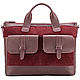 Женская кожаная сумка "Эльза" (вишнёвая), Classic Bag, St. Petersburg,  Фото №1