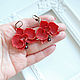 Red Orchid earrings. Earrings. my-monisto (my-monisto). Online shopping on My Livemaster.  Фото №2