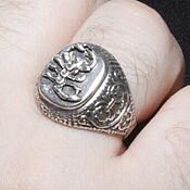 Украшения handmade. Livemaster - original item Scorpio men`s ring made of 925 sterling silver HH0194. Handmade.
