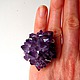 Кольцо "Amethyst  flower " -аметист друза,серебро 925. Кольца. Светлана Филипоповская SunSvet Jewel. Интернет-магазин Ярмарка Мастеров.  Фото №2