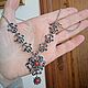 Винтаж: 1930г. Антик серебряное колье Морской коралл Серебро 800 21,2г, Колье винтажные, Санта-Круз-де-Тенерифе,  Фото №1