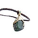 Colgante dorado 'Flotando en la cima de las montañas' con pepita Esmeralda. Pendants. Jewelry Laboratory Alter Ego. Ярмарка Мастеров.  Фото №4
