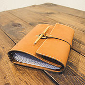 Канцелярские товары handmade. Livemaster - original item Cover leather for diary rings for refills A5. Handmade.