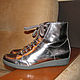 SOLD Leather Silver Sneakers shoes Nando Muzu size 40. Vintage shoes. bu-tik-1. Online shopping on My Livemaster.  Фото №2